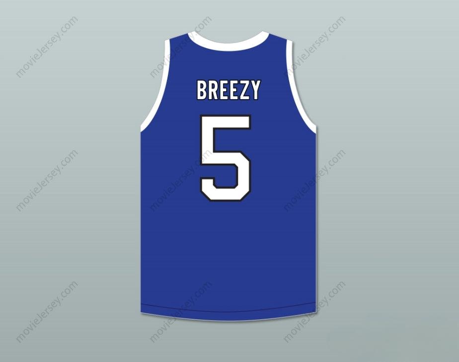 CUSTOM ANY Name Number BREEZY 5 ACE FAMILY CHARITY BLUE BASKETBALL JERSEY Top Stitched S-6XL