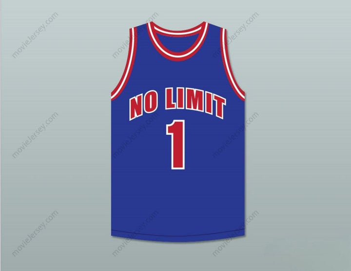 CUSTOM ANY Name Number MASTER P 1 NO LIMIT BLUE BASKETBALL JERSEY Top Stitched S-6XL