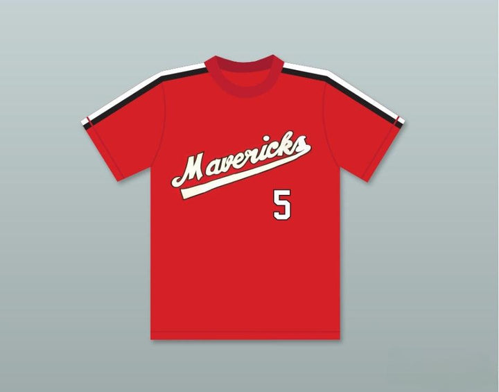 Custom Any Name Number JIM 'SWANNIE' SWANSON 5   RED BASEBALL JERSEY THE BATTERED BASTARDS OF BASEBALL Top Stitched S-6XL