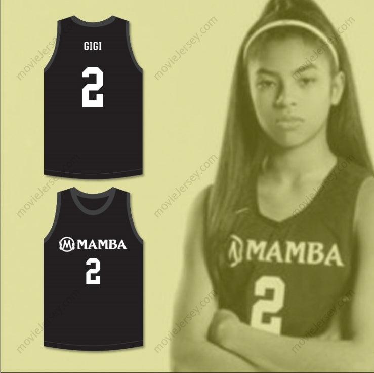 CUSTOM ANY Name Number GIGI 2 MAMBA BALLERS BLACK BASKETBALL JERSEY Top Stitched S-6XL