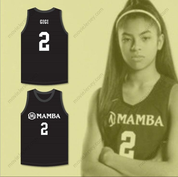 CUSTOM ANY Name Number GIGI 2 MAMBA BALLERS BLACK BASKETBALL JERSEY Top Stitched S-6XL