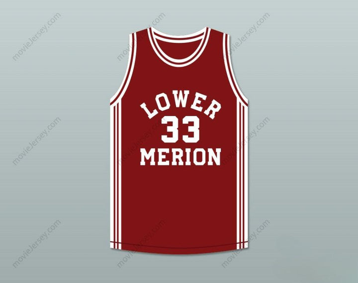CUSTOM ANY Name Number  BRYANT 33 LOWER MERION HIGH SCHOOL ACES MAROON BASKETBALL JERSEY 1 Top Stitched S-6XL