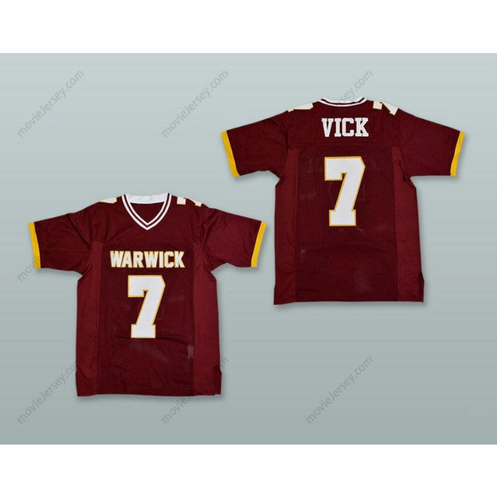 CUSTOM ANY Name Number MICHAEL VICK 7 WARWICK HIGH SCHOOL RAIDERS MAROON Football Jersey Top Stitched S-6XL