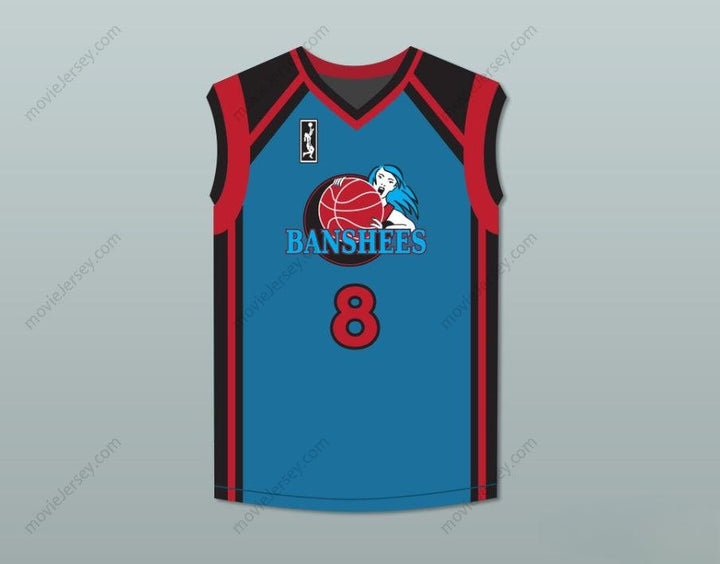 CUSTOM ANY Name Number LARKIN 8 CHARLOTTE BANSHEES AWAY BASKETBALL JERSEY WITH WUBA PATCH JUWANNA MANN Top Stitched S-6XL