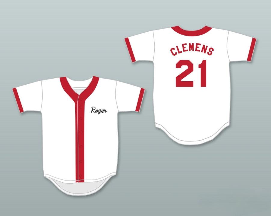 Custom Any Name Number ROGER CLEMENS 21 SPRINGFIELD NUCLEAR POWER PLANT SOFTBALL TEAM BASEBALL JERSEY Top Stitched S-6XL