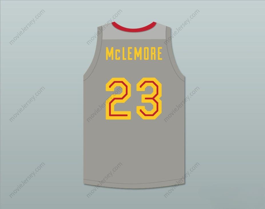 CUSTOM ANY Name Number BEN MCLEMORE 23 OAK HILL ACADEMY GRAY BASKETBALL JERSEY Top Stitched S-6XL