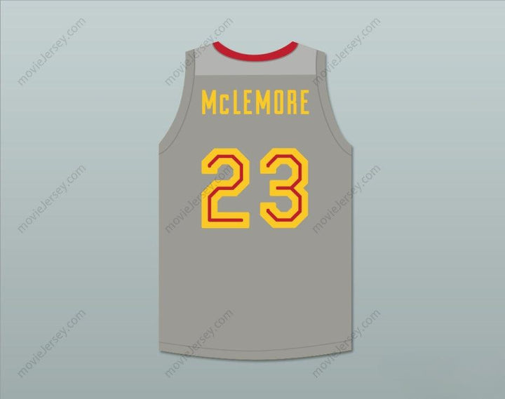 CUSTOM ANY Name Number BEN MCLEMORE 23 OAK HILL ACADEMY GRAY BASKETBALL JERSEY Top Stitched S-6XL