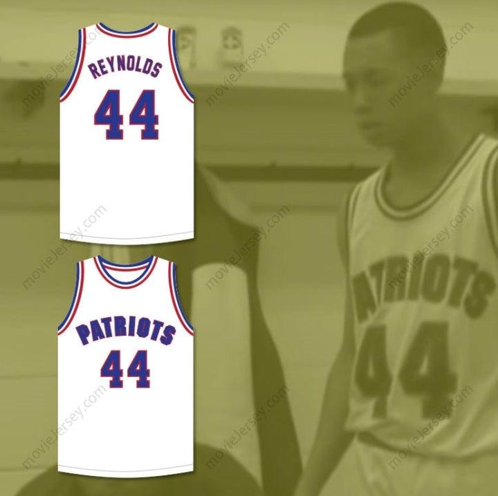 CUSTOM ANY Name Number REGGIE REYNOLDS 44 WILL FOSTER HIGH SCHOOL PATRIOTS WHITE BASKETBALL JERSEY THE RED SNEAKERS 2 Top Stitched S-6XL