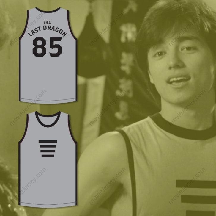 CUSTOM ANY Name Number JOHNNY YU 85 THE LAST DRAGON GREY JERSEY Top Stitched S-6XL