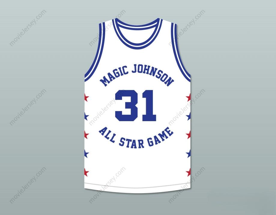 CUSTOM ANY Name Number KURT RAMBIS 31 MAGIC JOHNSON ALL STAR GAME WHITE BASKETBALL JERSEY 1989 MIDSUMMER NIGHT'S MAGIC CHARITY EVENT Top Stitched S-6XL