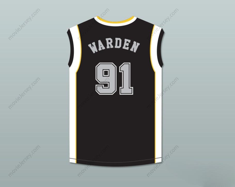 CUSTOM ANY Name Number DENNIS RODMAN WARDEN 91 BLACK BASKETBALL JERSEY THE COMEBACKS Top Stitched S-6XL