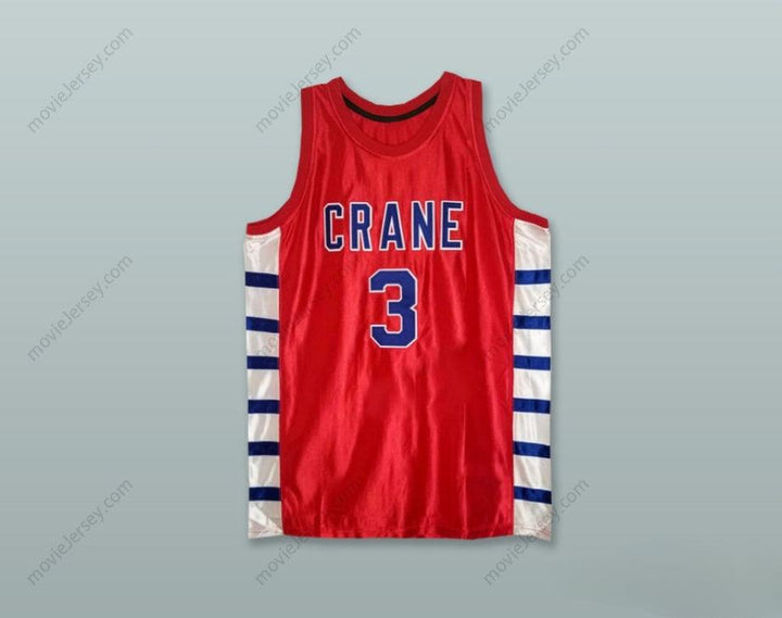 CUSTOM ANY Name Number WILL BYNUM 3 CRANE HIGH SCHOOL COUGARS RED BASKETBALL JERSEY Top Stitched S-6XL