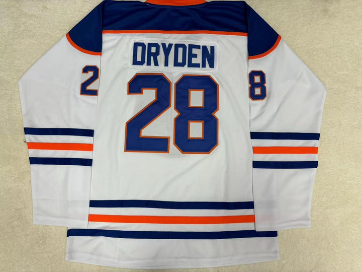 Custom Any Name Number WHA 1978-79 EDMONTON OILERS DAVE DRYDEN 28 HOME HOCKEY JERSEY Top Stitched S-6XL