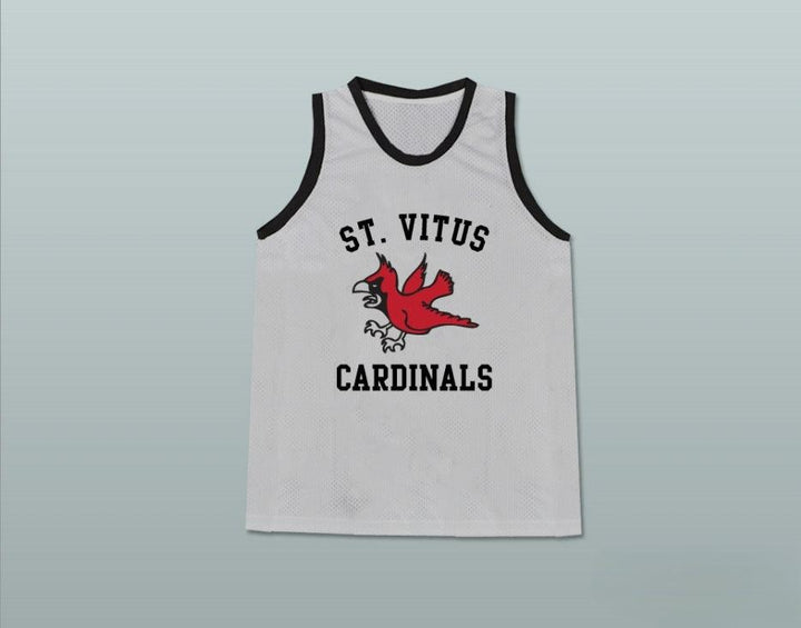 CUSTOM ANY Name Number LEONARDO DICAPRIO JIM CARROLL ST VITUS CARDINALS GREY BASKETBALL JERSEY FROM THE BASKETBALL DIARIES Top Stitched S-6XL