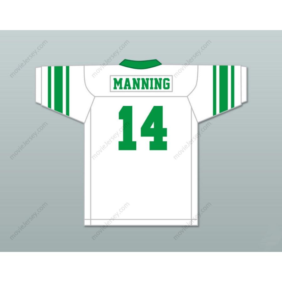 CUSTOM ELI MANNING 14 ISIDORE NEWMAN HIGH SCHOOL WHITE FOOTBALL JERSEY VERSION Top Stitched S-6XL