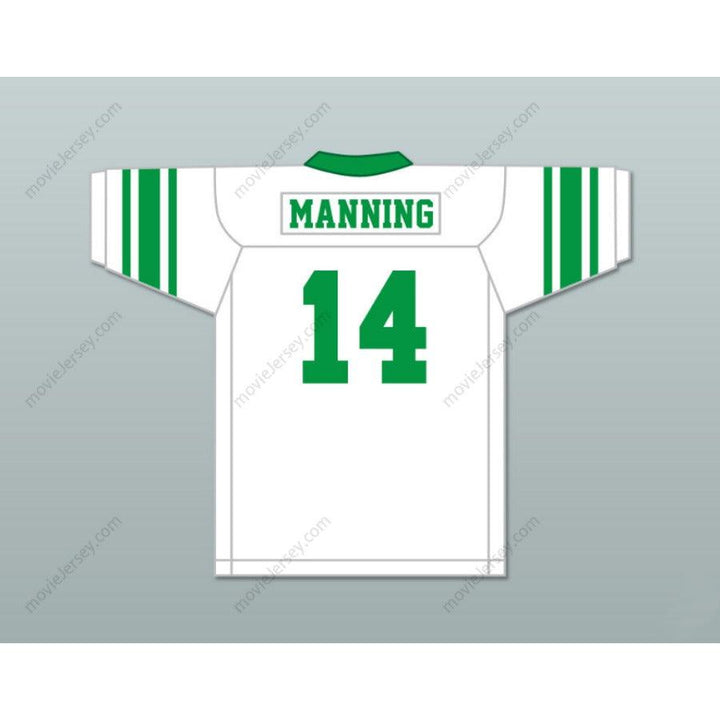 CUSTOM ELI MANNING 14 ISIDORE NEWMAN HIGH SCHOOL WHITE FOOTBALL JERSEY VERSION Top Stitched S-6XL