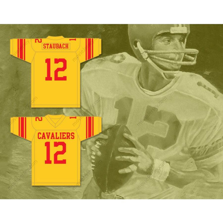 CUSTOM ANY Name Number ROGER STAUBACH 12 PURCELL MARIAN HIGH SCHOOL CAVALIERS FOOTBALL JERSEY Top Stitched S-6XL