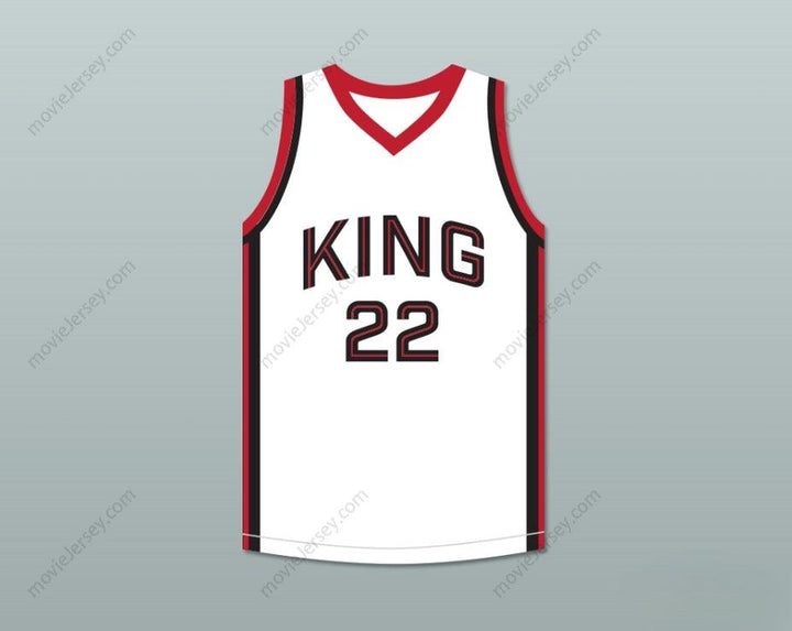 CUSTOM ANY Name Number KAWHI LEONARD 22 MARTIN LUTHER KING HIGH SCHOOL  WHITE BASKETBALL JERSEY 7 Top Stitched S-6XL