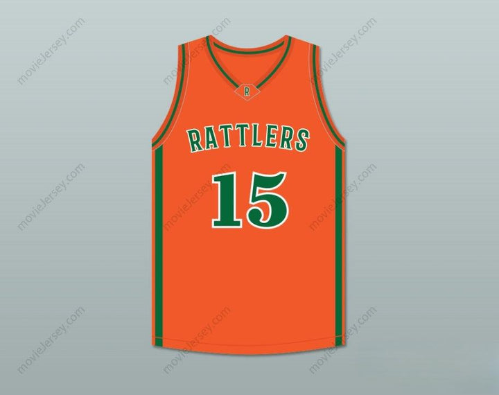 CUSTOM ANY Name Number DEMARCUS 'BOOGIE' COUSINS 15 LEFLORE HIGH SCHOOL RATTLERS ORANGE BASKETBALL JERSEY Top Stitched S-6XL